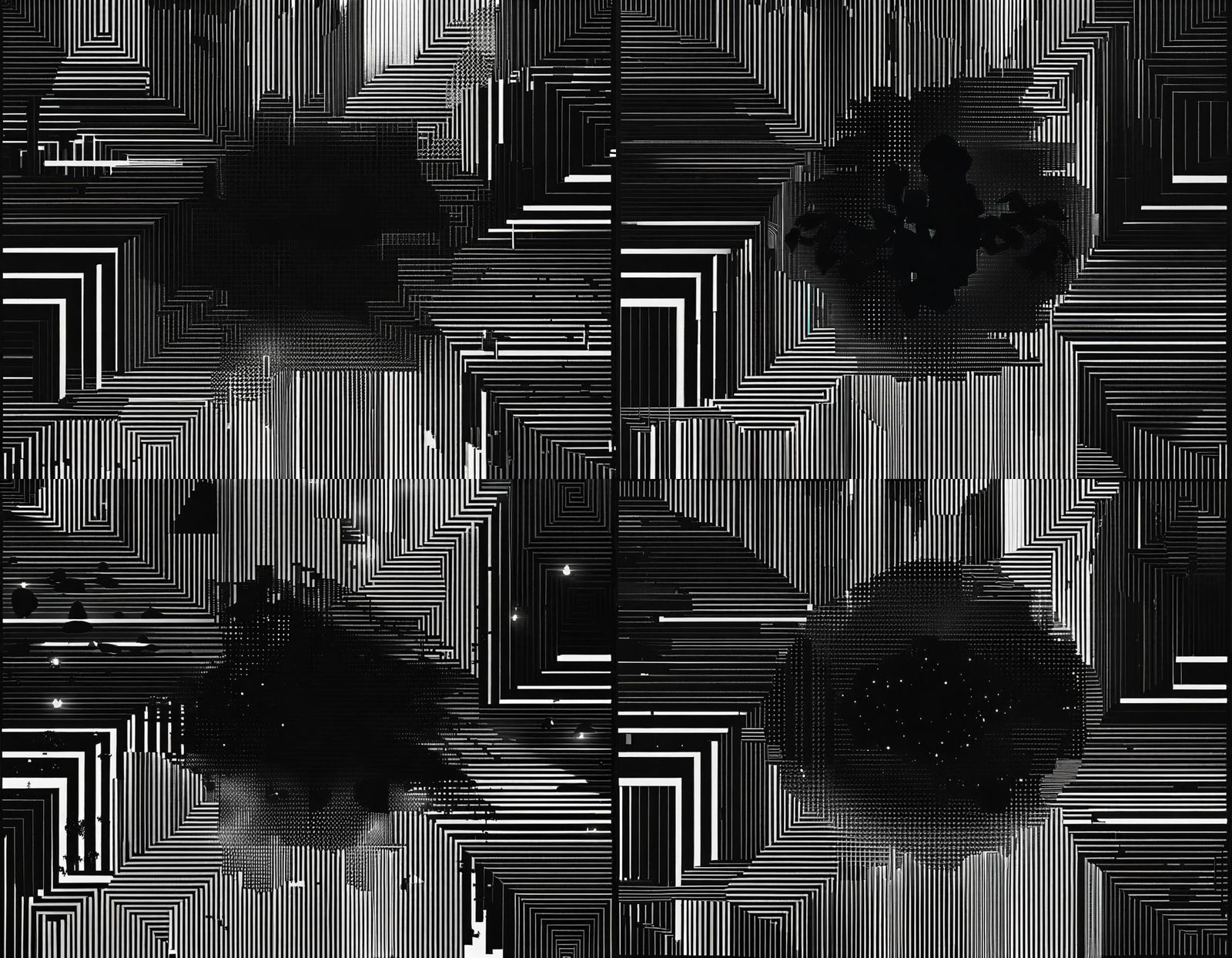 Abstract Silhouette: Emptiness and Glitches in Contrast