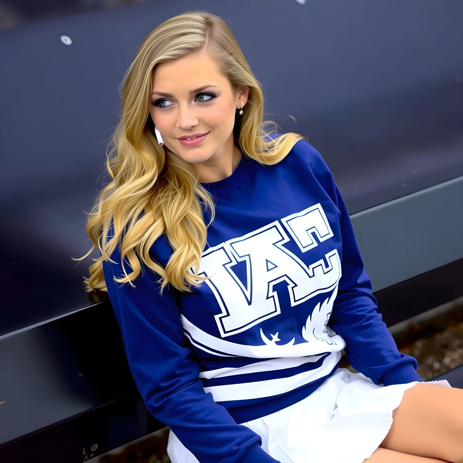 Goth Cheerleader Rebellion in Dark Sports Setting