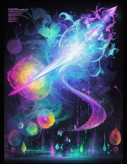 Abstract High Heels in Mixed Media Glitch Art