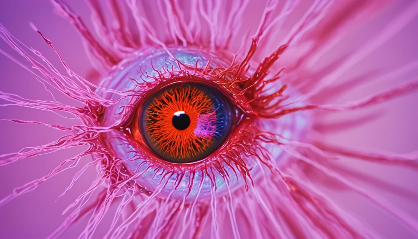 Bioluminescent Eye: Neon Surrealism in Cyberpunk Style