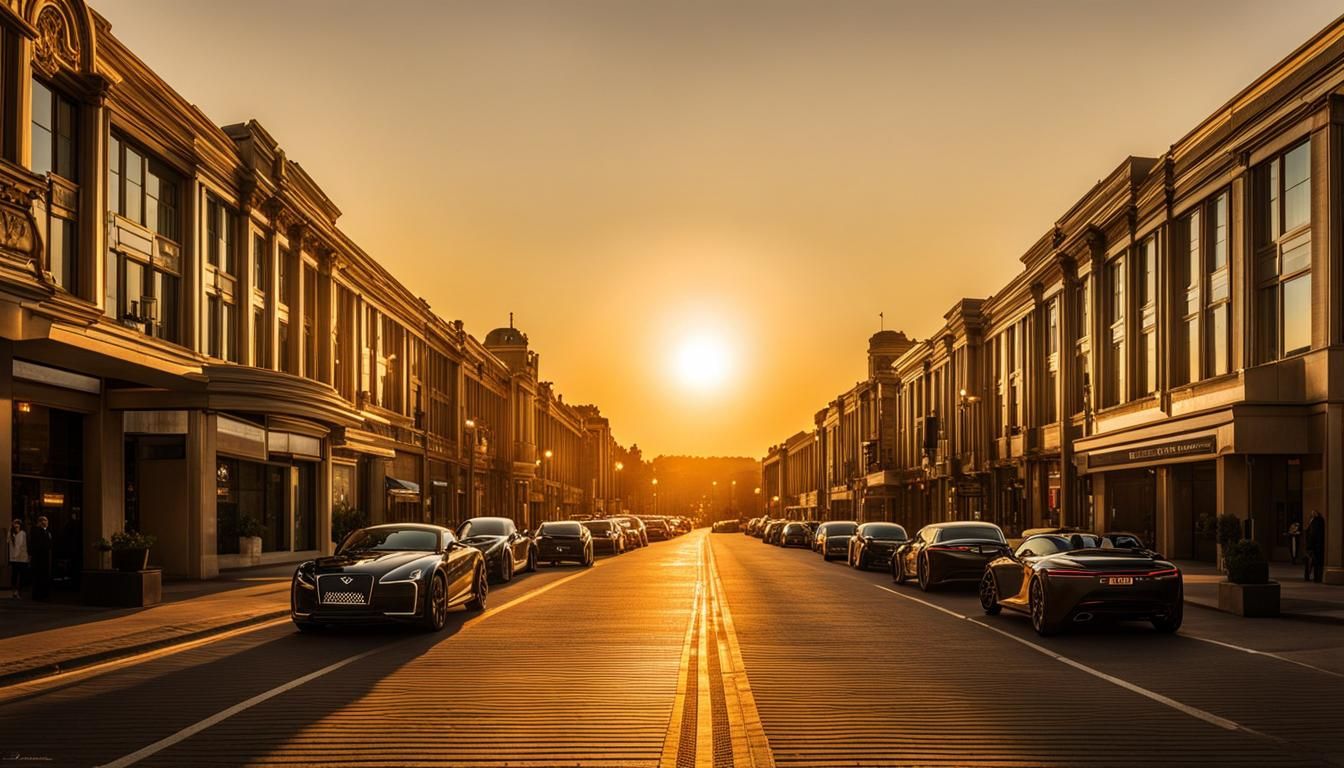 Art Deco Photograph at Golden Hour