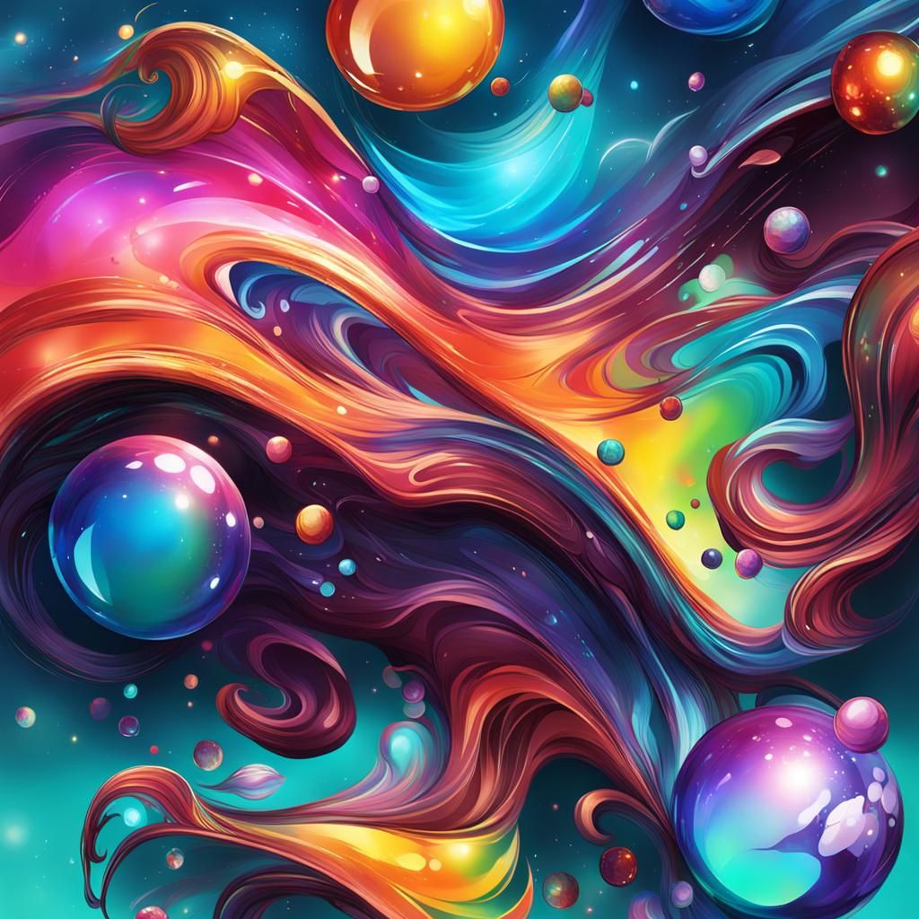 Lustrous Iridescent Hues in Anime Key Visual Style