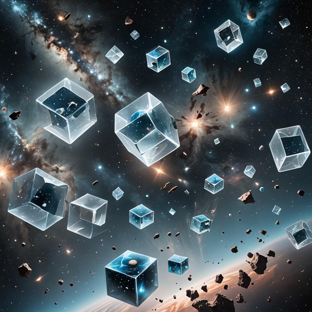 Transparent Cubes and Duck Heads in Space
