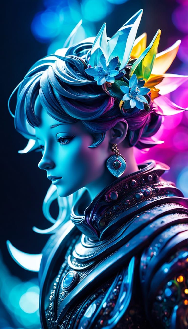 Cosmic Sculpture in Vibrant Hues