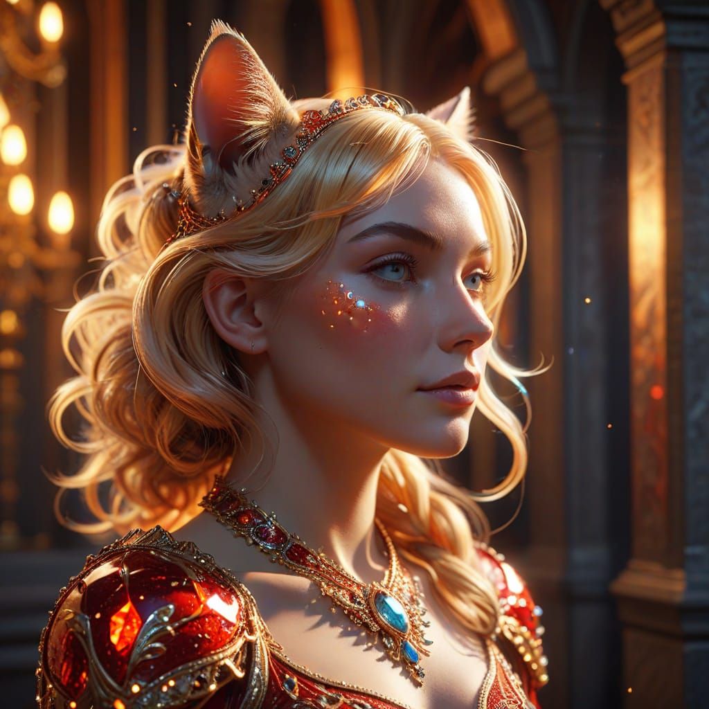 Enchanting Maiden in Art Nouveau Fantasy Portrait