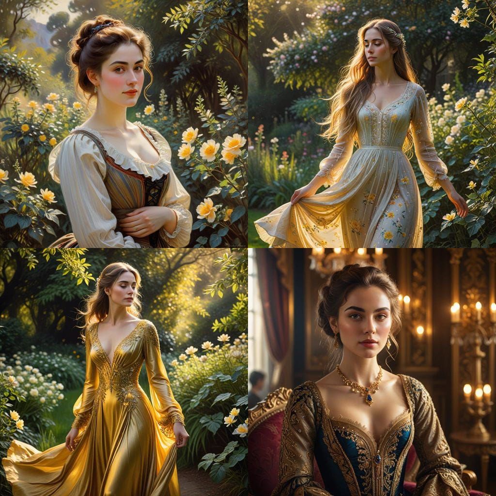 A Portrait of Elegance in a Classical Style