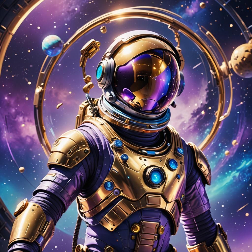 Astronaut Floating in Zero Gravity: Pixar-Style 3D Art