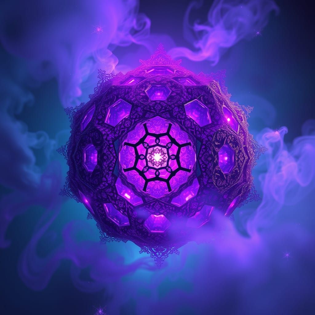 Ethereal Purple Honeycomb Realm