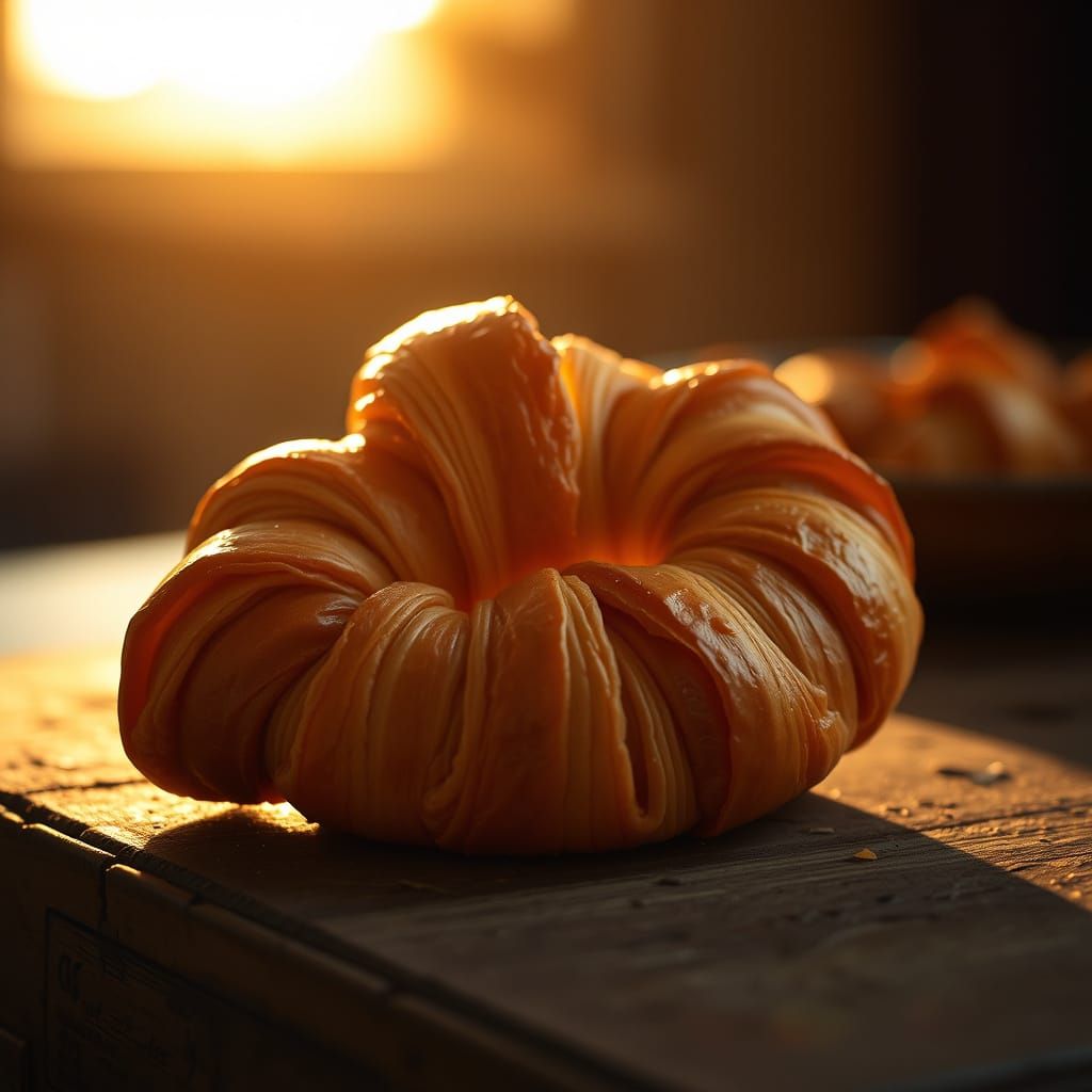 A croissant. The croissant in the shape of an 8