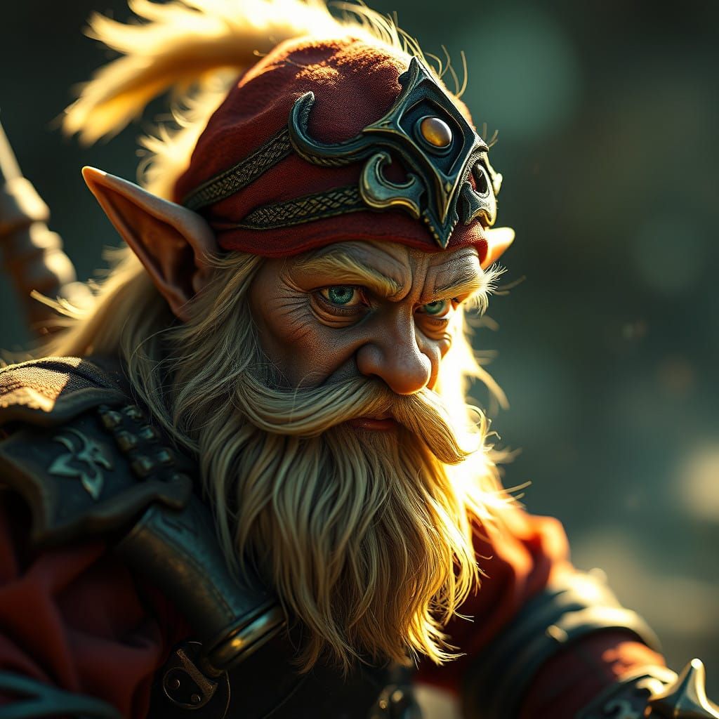 Epic Dwarf Warrior in Vibrant High-Fantasy Realism