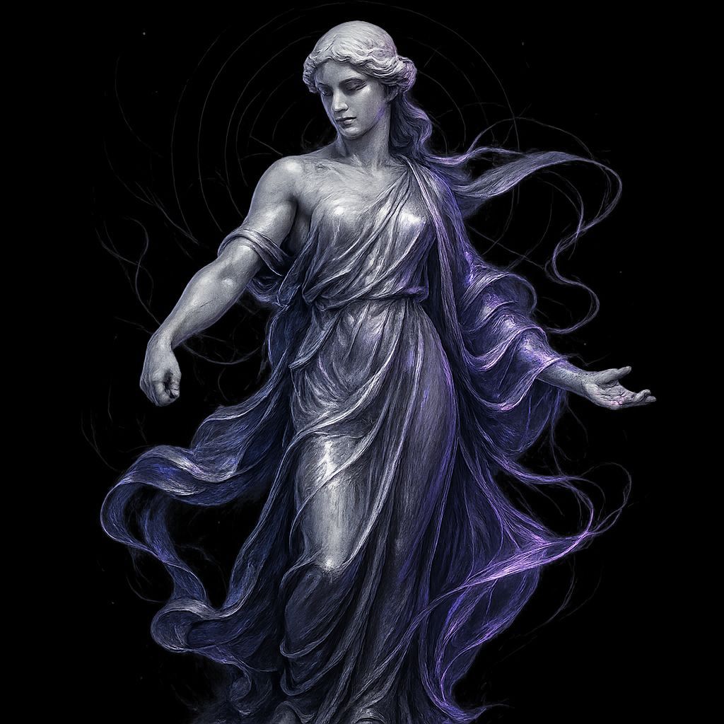 Divine Feminine Statue in Marble, Transitioning to Life