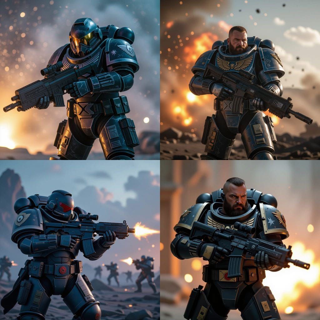 Cinematic Space Marine Film Still
