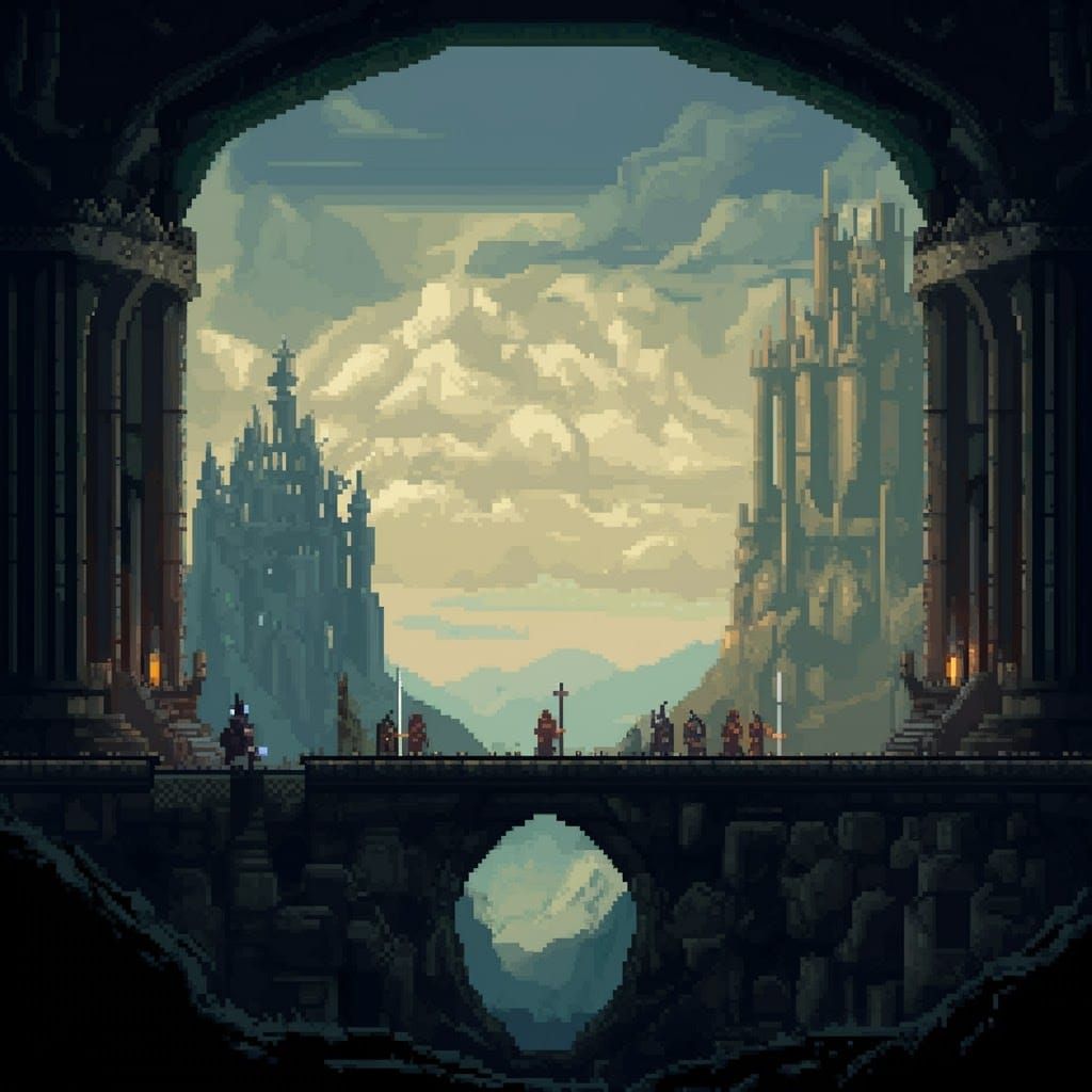 Rival Kingdoms in 8-Bit Pixel Art Style