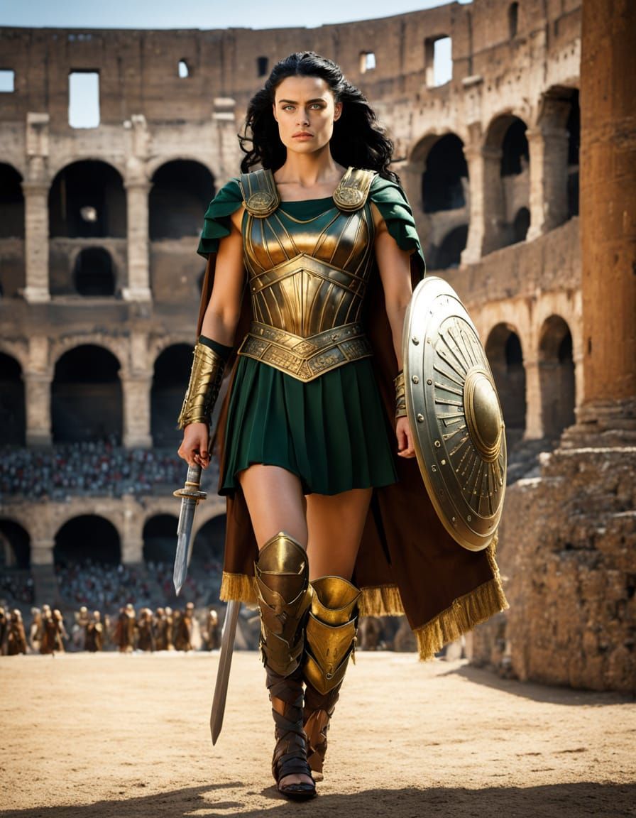 Ultrarealistic Roman Gladiatrix Valeria Portia Valerianus Po...