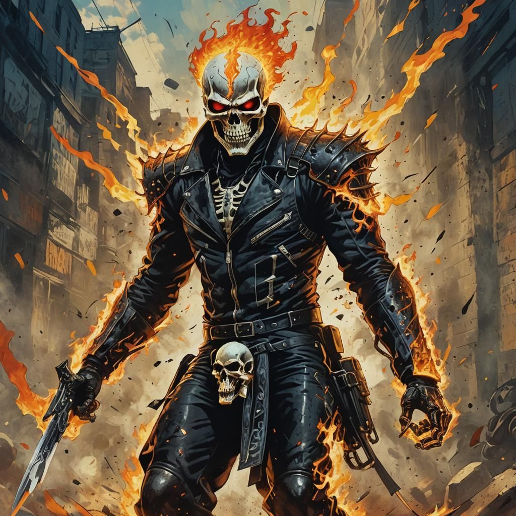 Majestic Ginger Youth in Sunlight: Dynamic Abstract Art