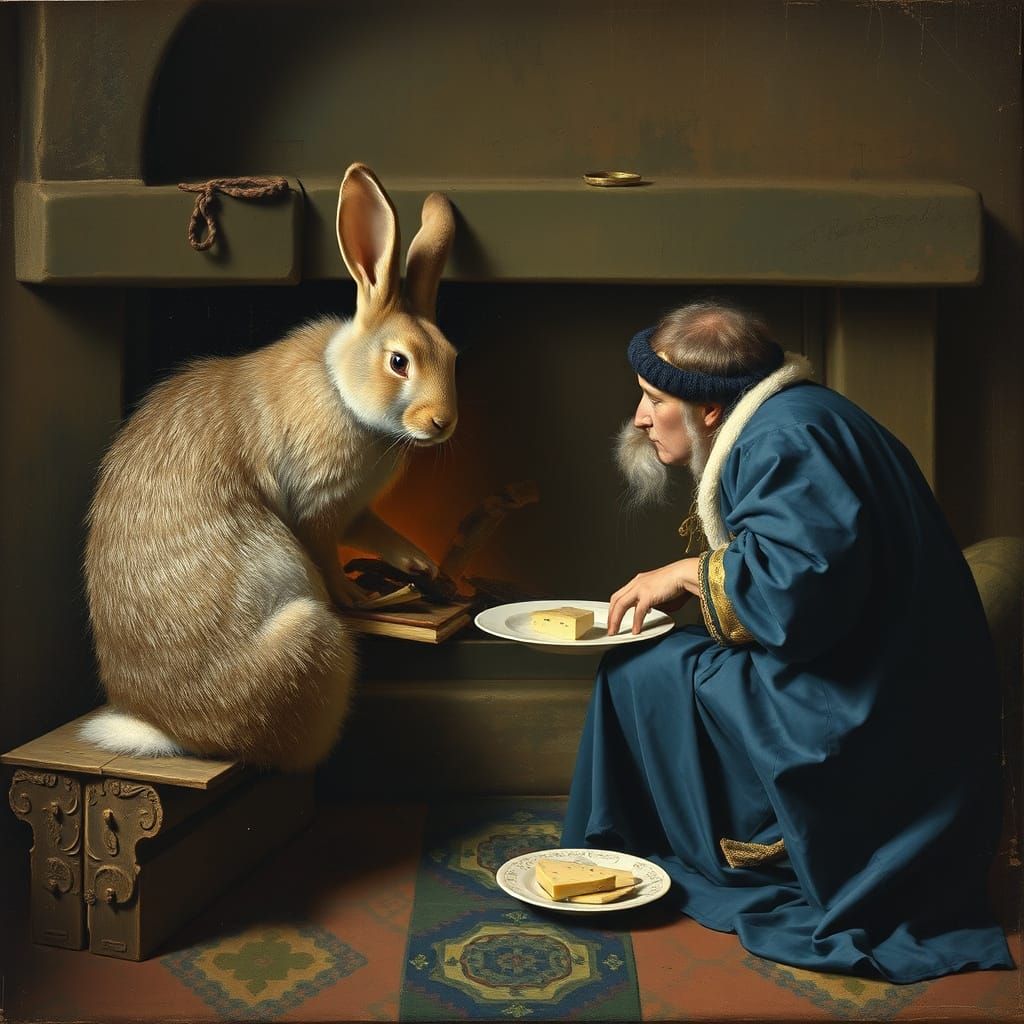 A Furry Rabbit in Regal Splendor