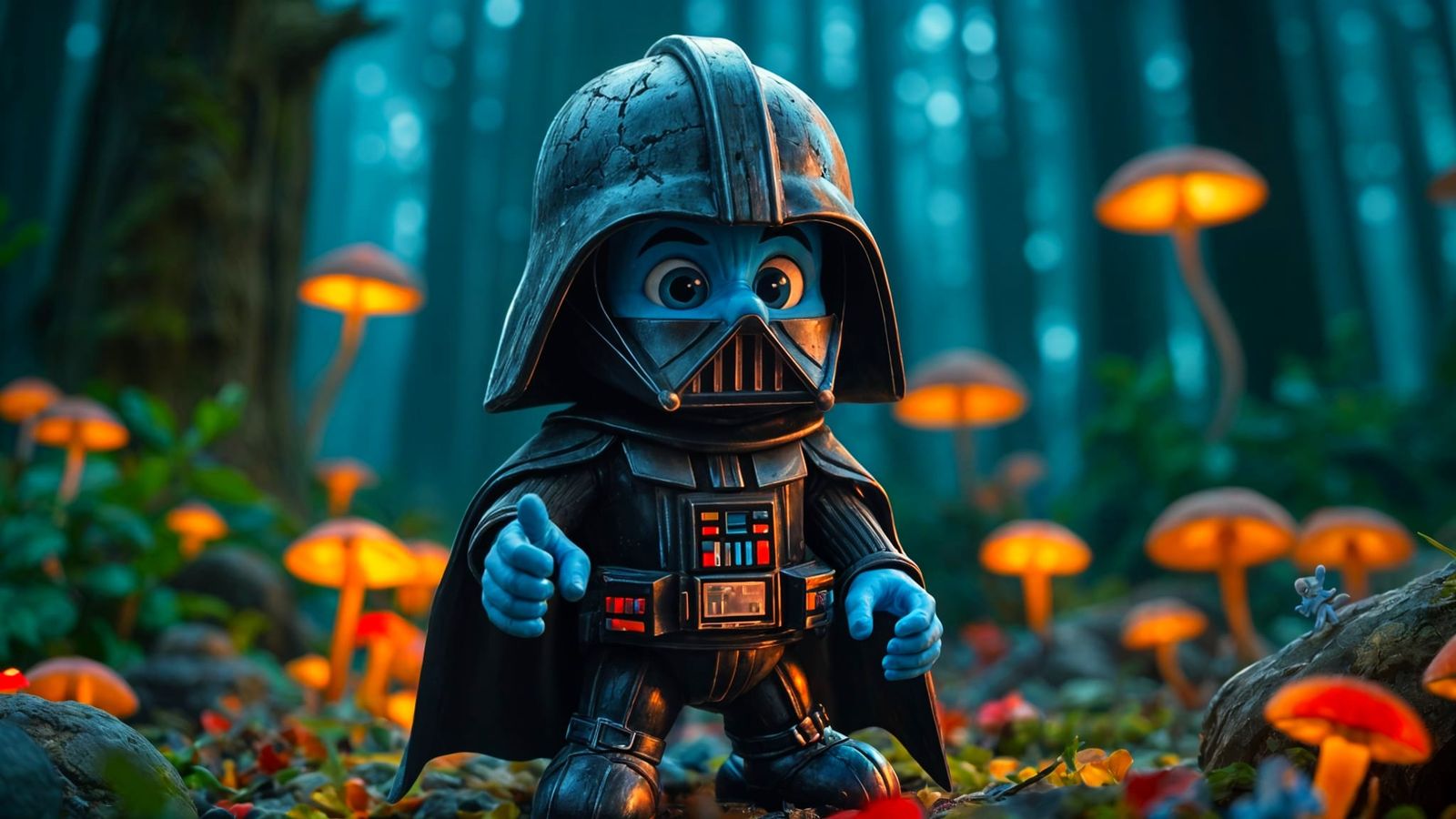 Darth Smurf: A Smurfs x Darth Vader Mashup
