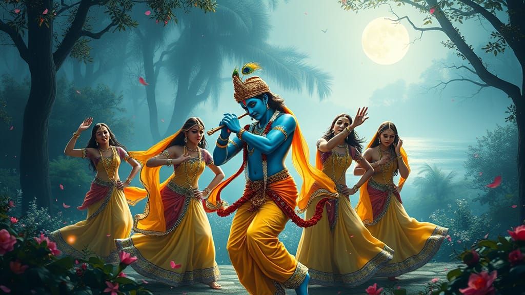 Lord Krishna's Ethereal Raas Leela in Vrindavan