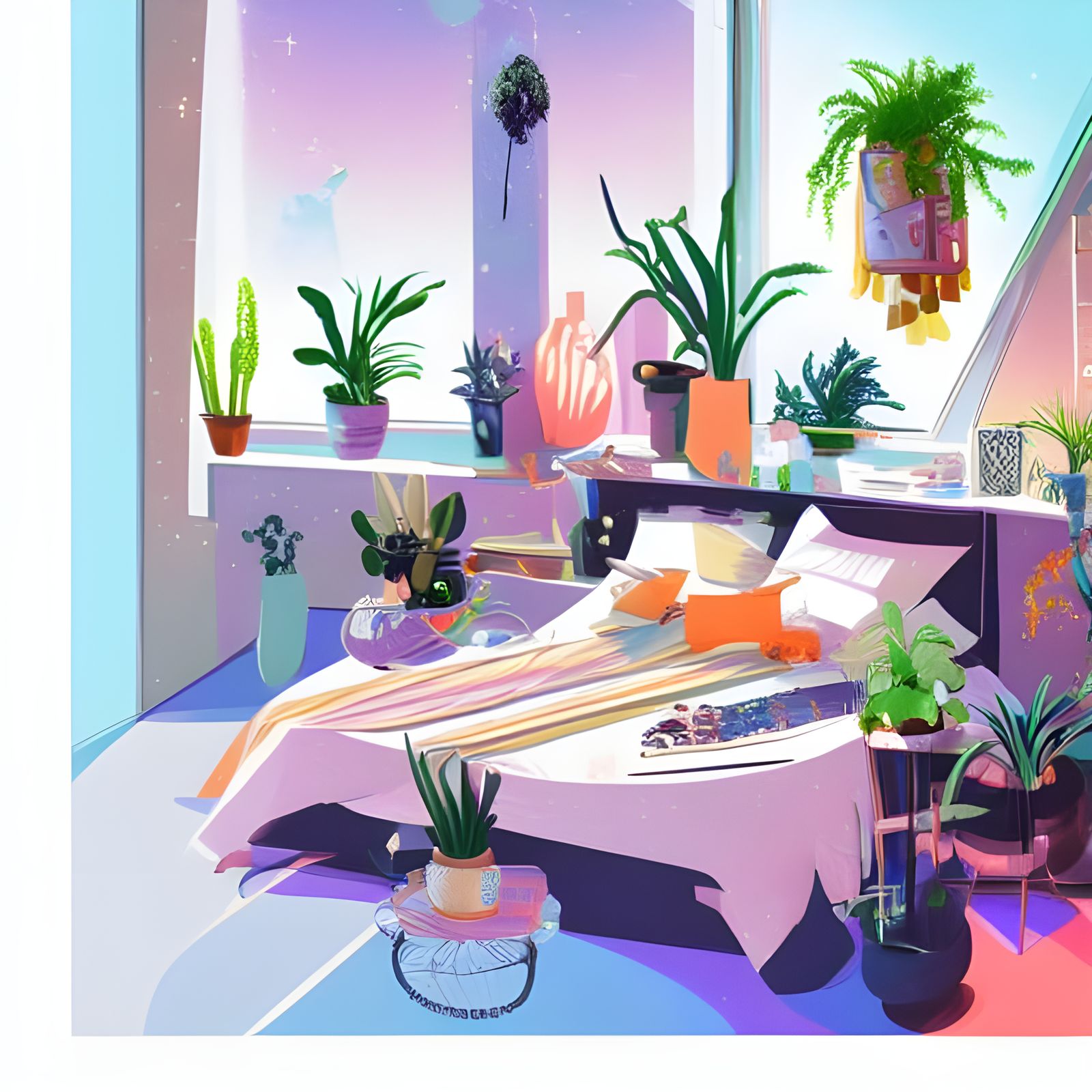 Intergalactic Master Bedroom in Googie Style