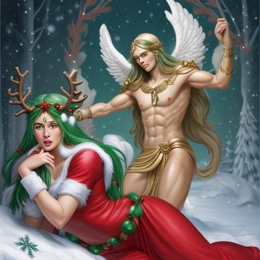 Mythological Christmas Scene