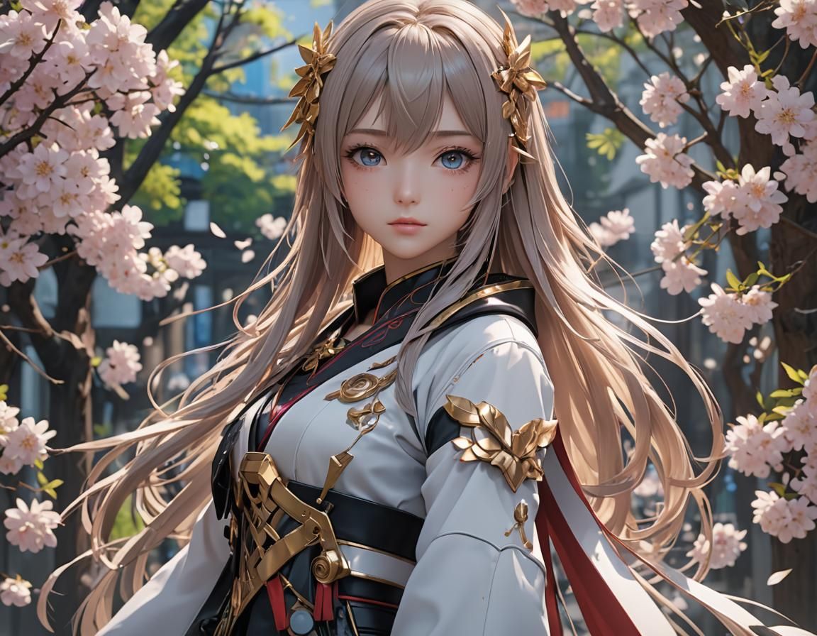 Anime Girl in 3D Digital Art Style