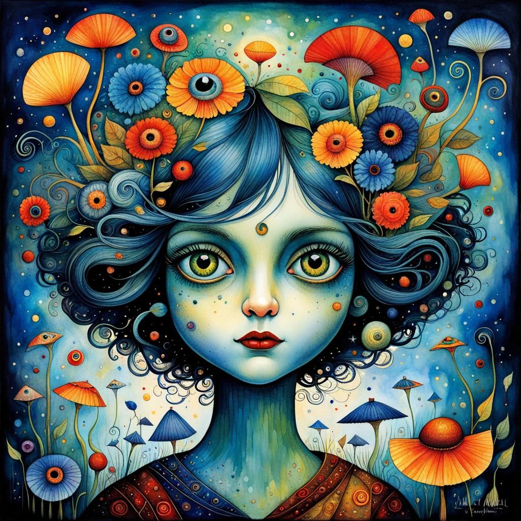 Mythical Beings in Watercolor and Ink