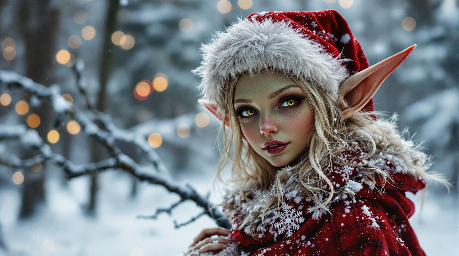 Christmas Goblin Beauty in Festive Style
