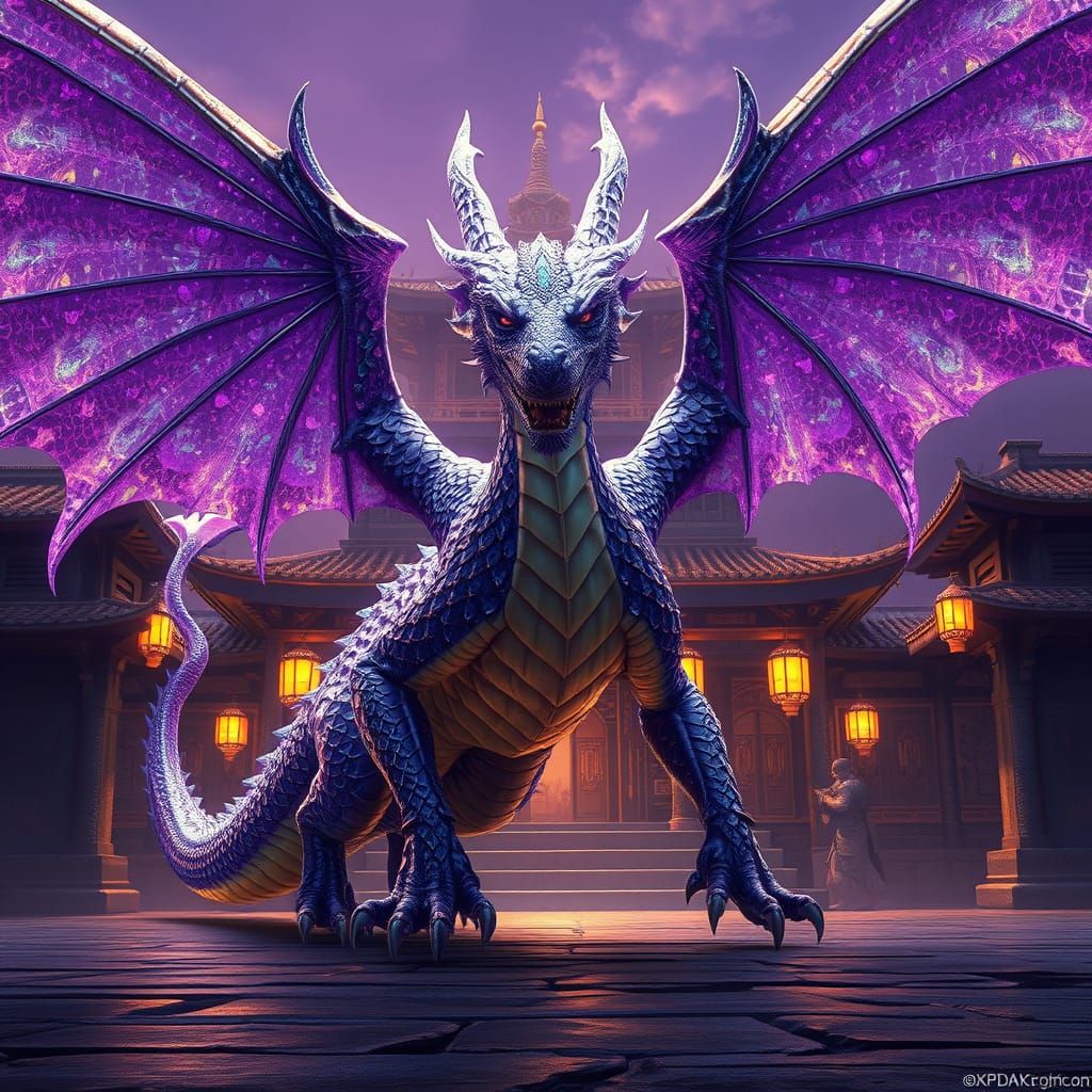 Dragon of Splendor Reigns Before Ancient Pagoda