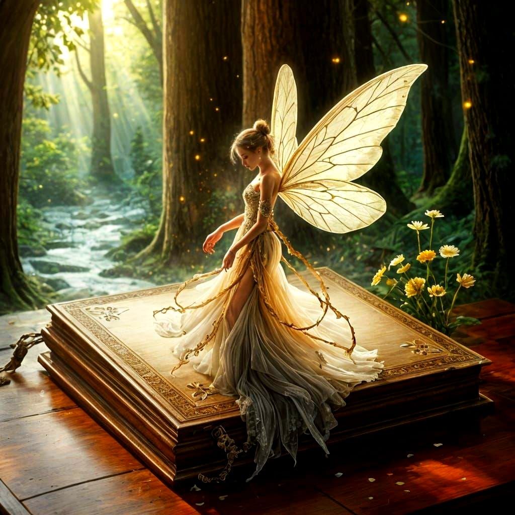 Fairy Emerges from Enchanted Storybook