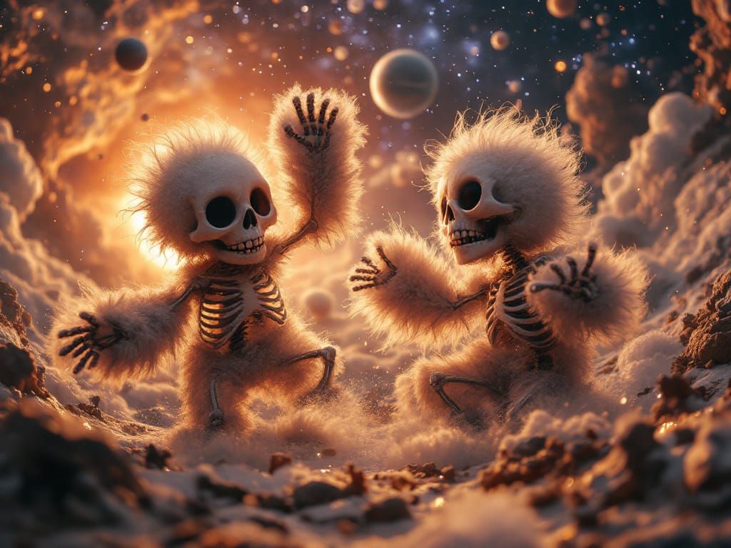 Fluffy Skeletons Dancing in Zero Gravity & Over-Stimulated B...