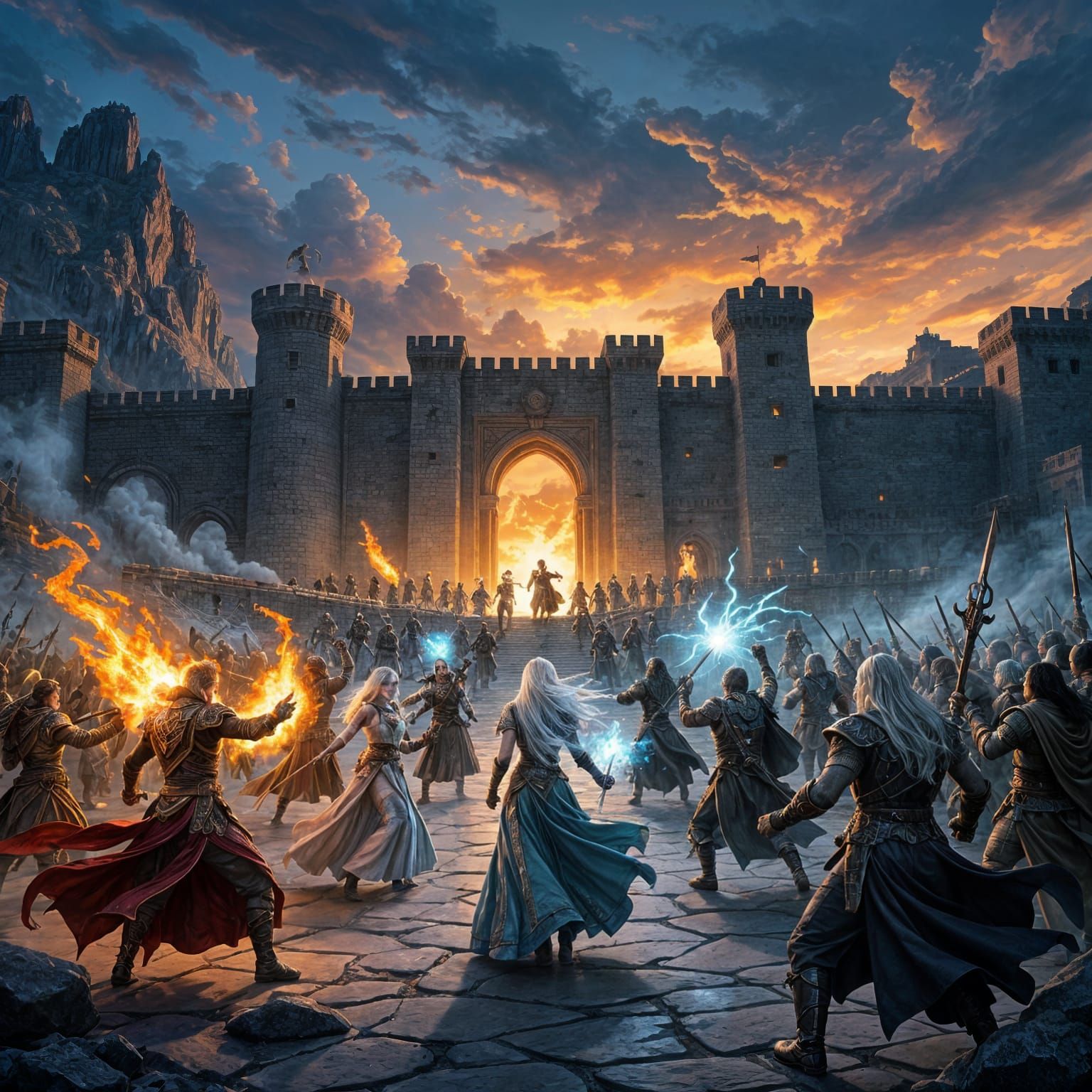 Epic Fantasy Dawn Battle: Magic Leaders vs. Army at Lagos Wa...