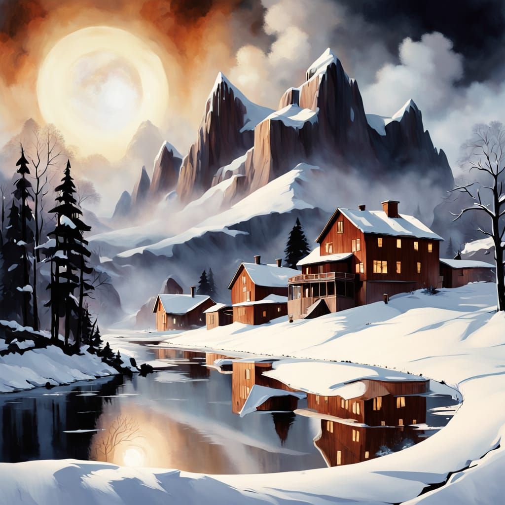 A vast, contemplative winter scene