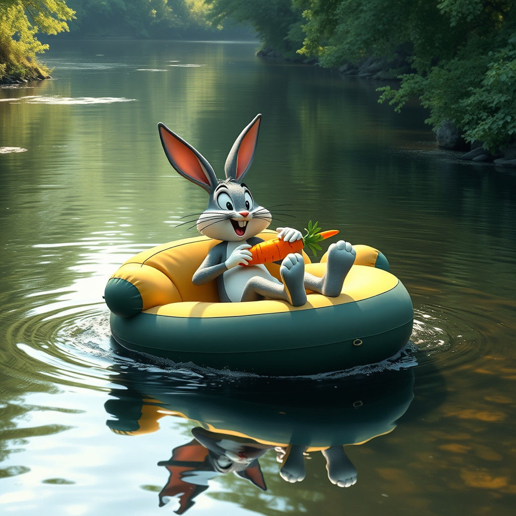 Bugs Bunny River Ride on Inflatable Couch