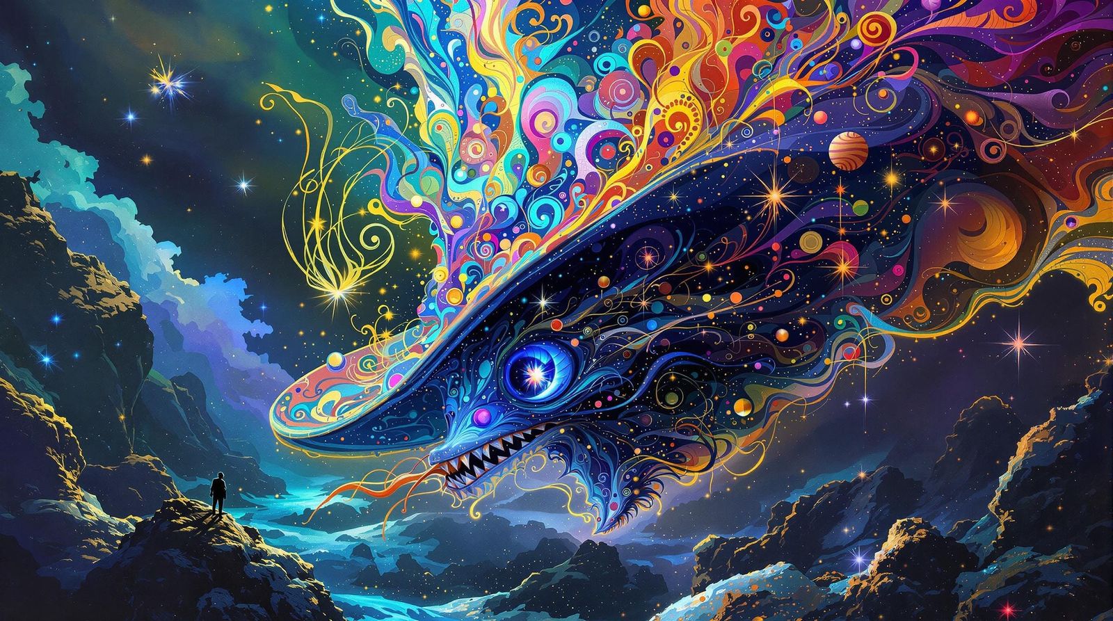 Majestic, Morphing Mad Hat in Ethereal, Surreal Landscapes