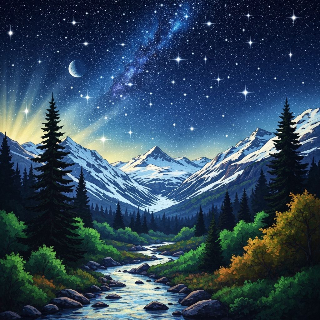 Celestial River Valley in Twilight