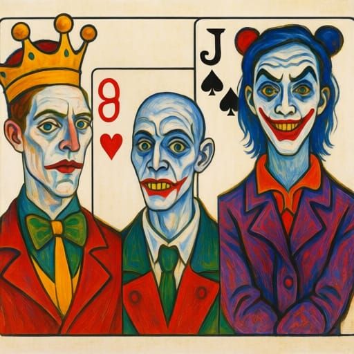 Faces of the Deck Inspired by Serebriakova and Schiele