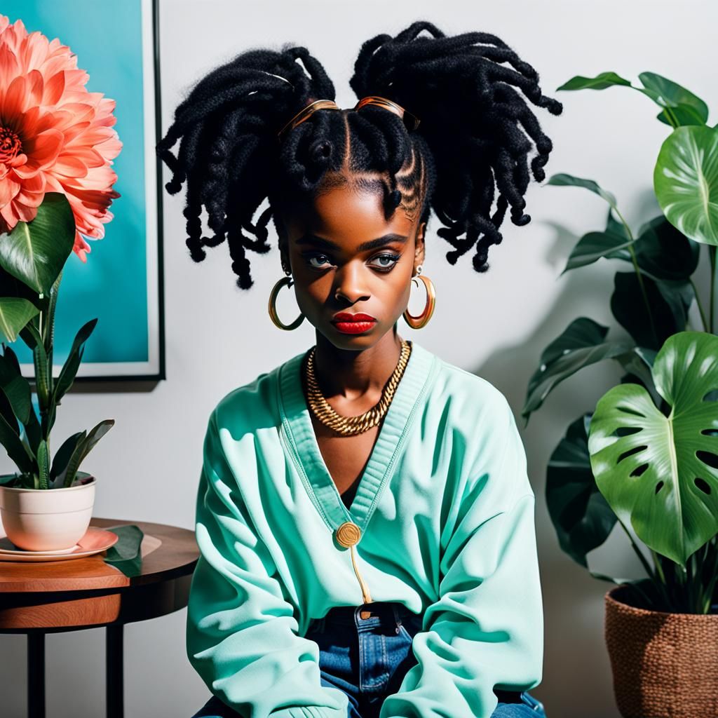 Abstract Portrait in a Digital Art Style