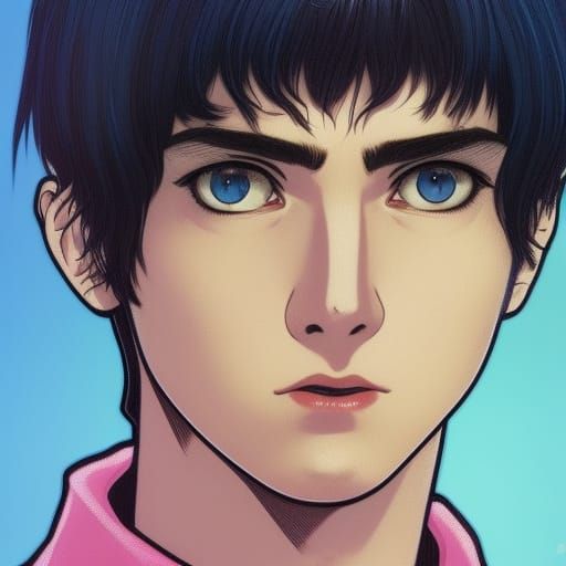 80s Anime Style Portrait with Dynamic Lighting