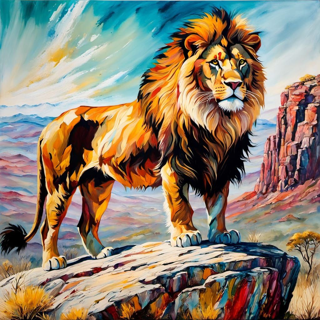 Majestic lion