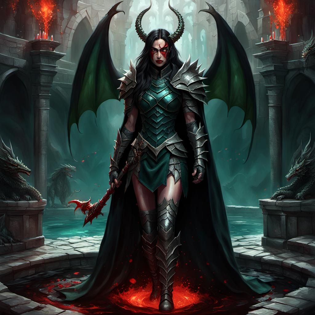 Dragonscale Warrior in Dark Fantasy Art Style