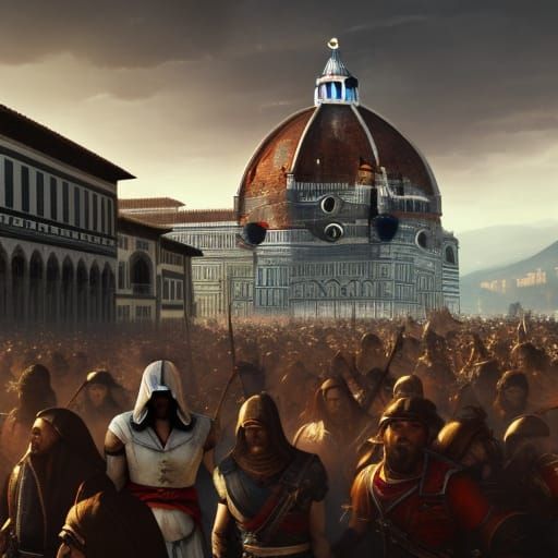 Epic Assassins Creed Scene in Florence, Italy