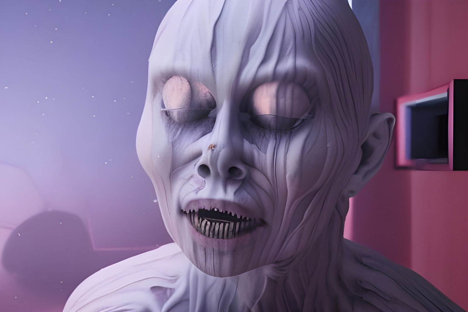 Colorful Chieftain in Liminal Space: 3D Render