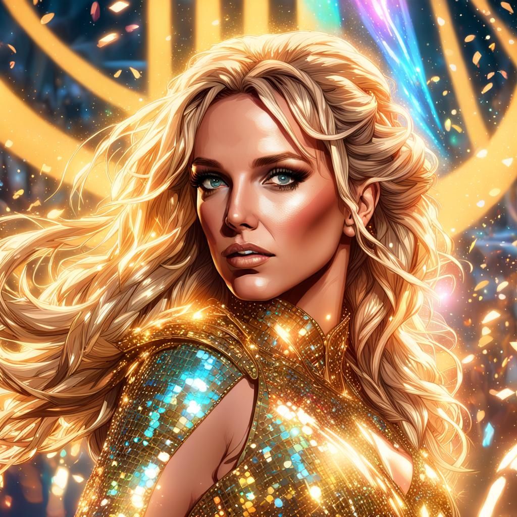 Golden Glitter confetti  , holographic, bioluminescent,spark...