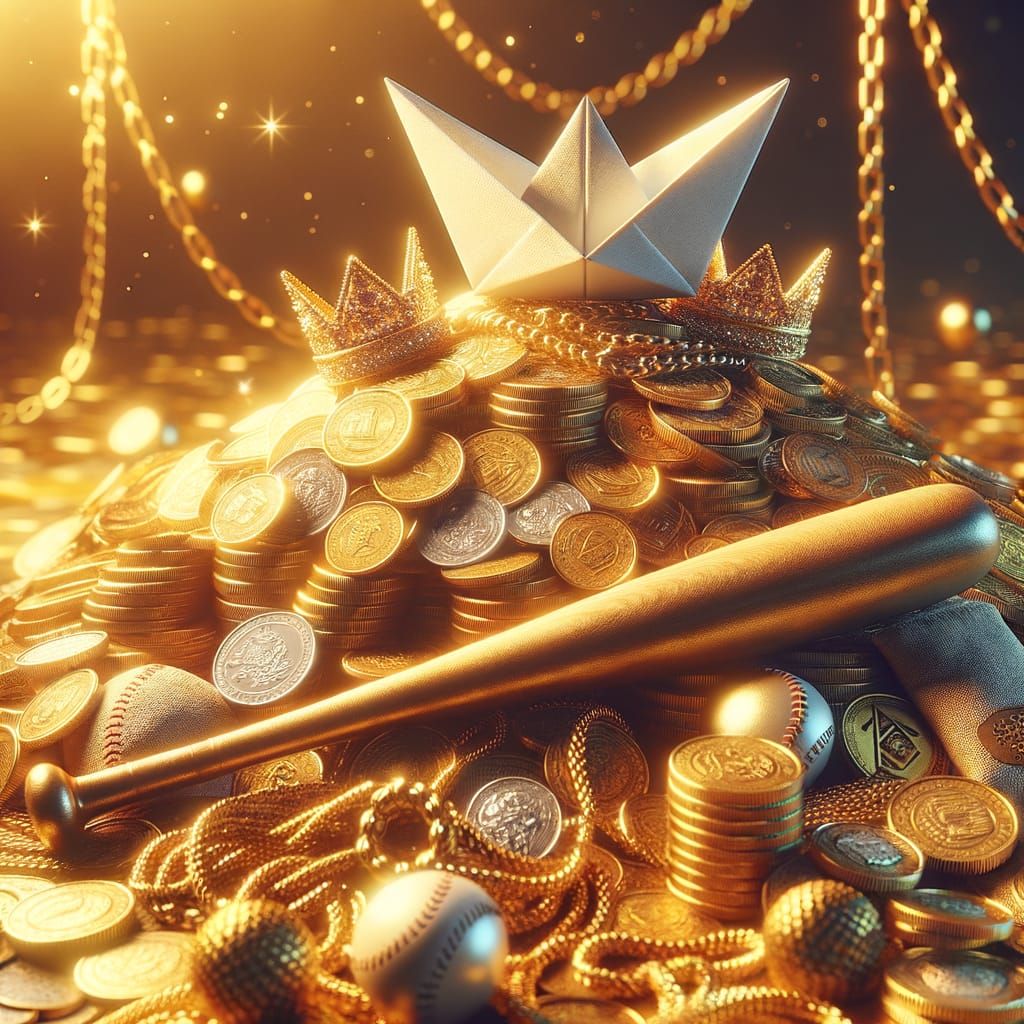 Ultra-High Resolution Macro Shot of Gold Treasure