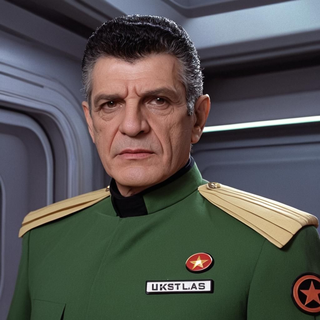 Andreas Katsulas in Sci-Fi Uniform Portrait