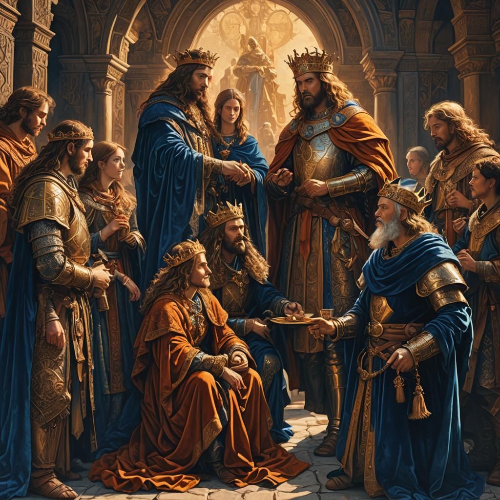 Renaissance Adoration of the Magi: Mystical Scene