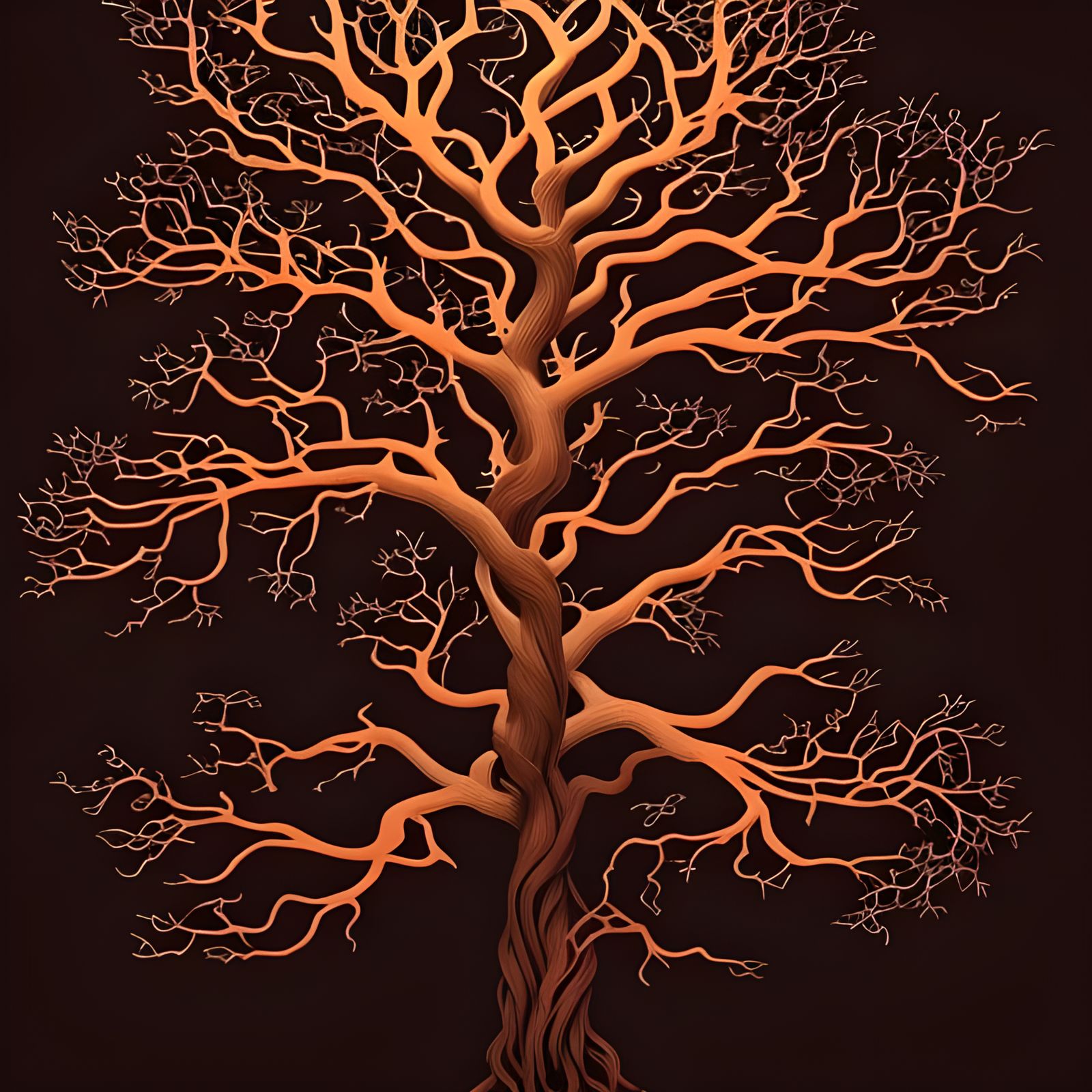 Eldritch Blood Tree of Life: Dark Fantasy Art