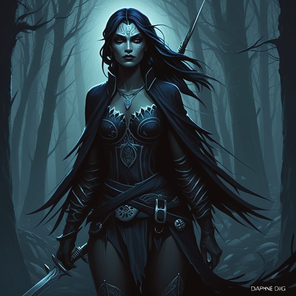 Grimdark Aboriginal Art in Vibrant Colors