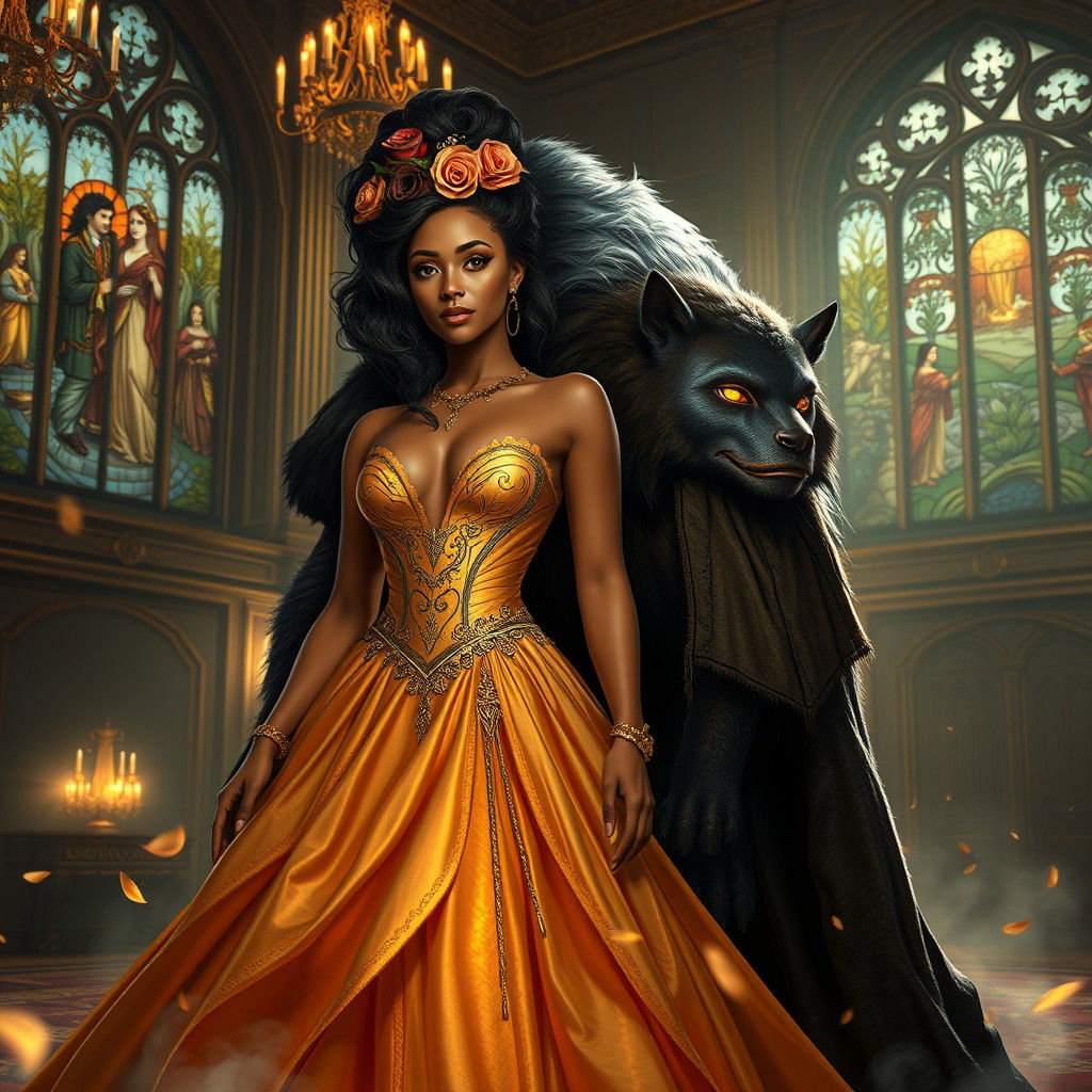 Beauty and the Beast: A Gothic Fantasy in Matte Painting