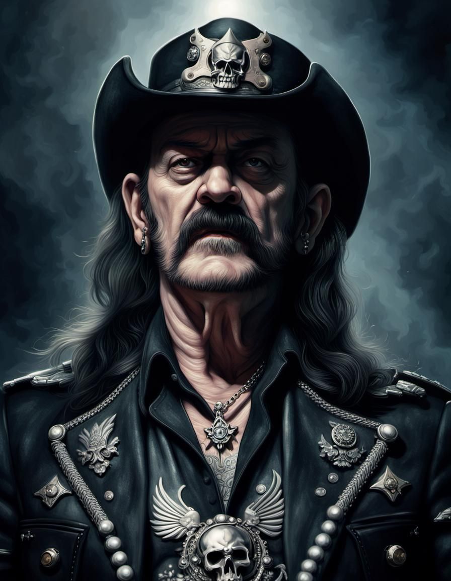 Lemmy Kilmister as a Literal God: Digital Matte Painting